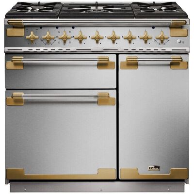 Falcon - Elise Luxe 90 - Mixte - Inox Laiton - Range cooker - Publicité Falcon - Elise Luxe 90 - Mixte - Inox Laiton - Range cooker - Publicité