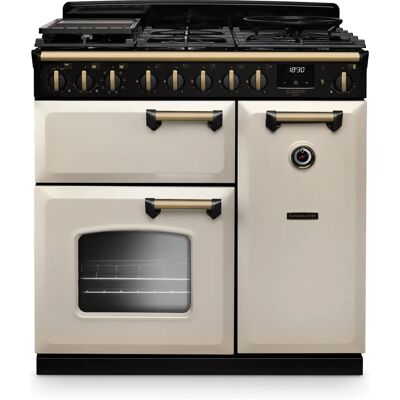 Rangemaster Classic Deluxe CLDL90DFPPCR/AB1 Pale Cream Dual Fuel Range Cooker Rangemaster Classic Deluxe CLDL90DFPPCR/AB1 Pale Cream Dual Fuel Range Cooker