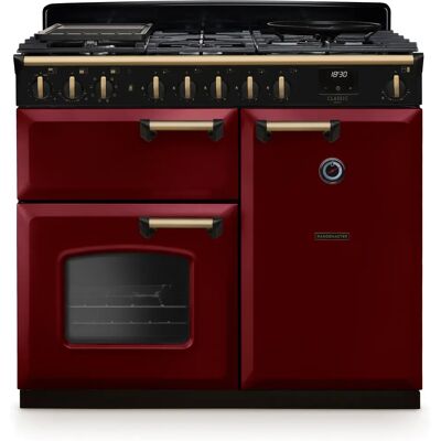 Rangemaster Classic Deluxe 100cm Dual Fuel Range Cooker - Bordeaux - Range Cooker Rangemaster Classic Deluxe 100cm Dual Fuel Range Cooker - Bordeaux - Range Cooker