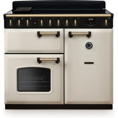 Rangemaster Classic Deluxe 100cm Induction Range Cooker - Pale Cream with Antique Brass Trim Rangemaster Classic Deluxe 100cm Induction Range Cooker - Pale Cream with Antique Brass Trim