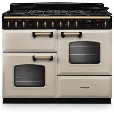 Rangemaster Classic Deluxe CLDLO110DFPPCR/AB1 Pale Cream Dual Fuel Range Cooker Rangemaster Classic Deluxe CLDLO110DFPPCR/AB1 Pale Cream Dual Fuel Range Cooker