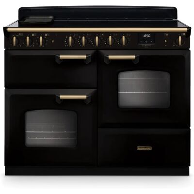 Rangemaster Classic Deluxe 110cm Induction Range Cooker - Black with Antique Brass Trim Rangemaster Classic Deluxe 110cm Induction Range Cooker - Black with Antique Brass Trim