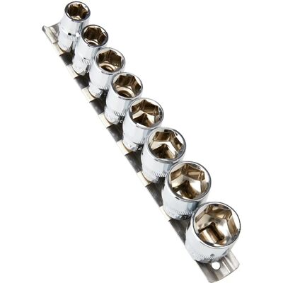 Juego de 8 piezas de sockets de 3/8" de cromo-vanadio BlueSpot - Duradero Juego de 8 piezas de sockets de 3/8" de cromo-vanadio BlueSpot - Duradero
