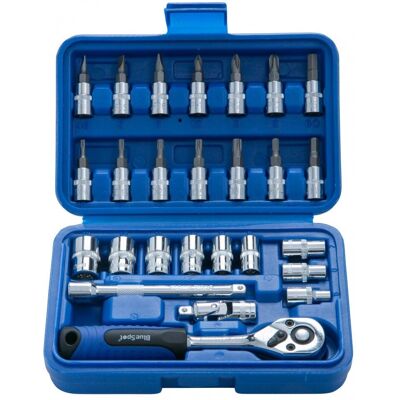 Set di bussole Bluespot da 26 pezzi - Acciaio al cromo vanadio durevole Set di bussole Bluespot da 26 pezzi - Acciaio al cromo vanadio durevole