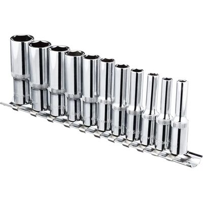 BlueSpot Blue Spot 01540 Deep Metric Socket Set - 11 Drive Square BlueSpot Blue Spot 01540 Deep Metric Socket Set - 11 Drive Square