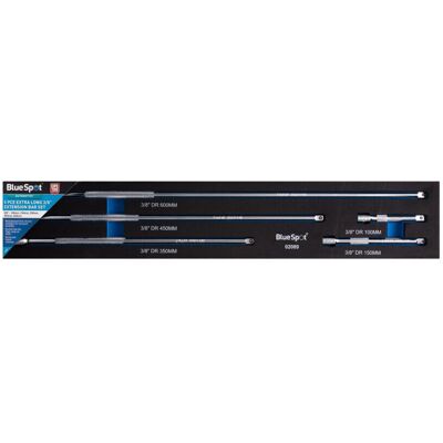 BlueSpot 02089 5 Piece Extra Long 3/8" Extension Bar Set BlueSpot 02089 5 Piece Extra Long 3/8" Extension Bar Set