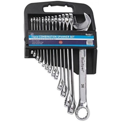BlueSpot Tools 14pc Chrome Vanadium Combination Spanner Set - 6-26mm BlueSpot Tools 14pc Chrome Vanadium Combination Spanner Set - 6-26mm