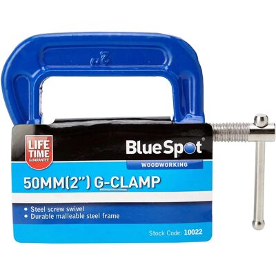 Blue 10022 2-inch fijne draad G-clamp - Zware kwaliteit Blue 10022 2-inch fijne draad G-clamp - Zware kwaliteit