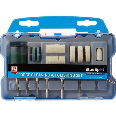 BlueSpot Tools B/S19013 Kit de Nettoyage et Polissage 20 Pièces - Publicité BlueSpot Tools B/S19013 Kit de Nettoyage et Polissage 20 Pièces - Publicité