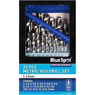 BlueSpot - 20350 - 1-13mm - 25 Piece - Drill Set BlueSpot - 20350 - 1-13mm - 25 Piece - Drill Set