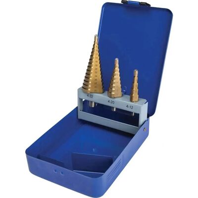 BlueSpot BlueSpot Tools B/S20504 Jeu de Forets à Étapes 4-32mm - 3 Pièces - Publicité BlueSpot BlueSpot Tools B/S20504 Jeu de Forets à Étapes 4-32mm - 3 Pièces - Publicité