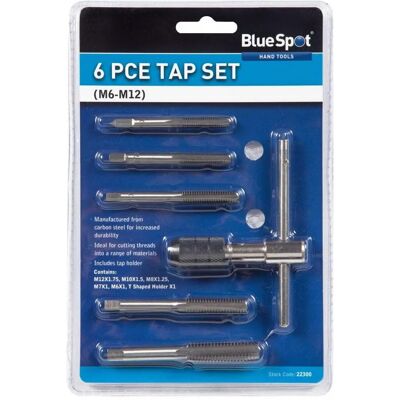 Ensemble de tarauds BlueSpot Tools M6-M12 - 6 pièces - Publicité Ensemble de tarauds BlueSpot Tools M6-M12 - 6 pièces - Publicité