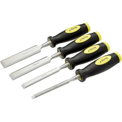 BlueSpot B/S28004 Chisel Set Double Colour Handle - Wood - 4 Pieces BlueSpot B/S28004 Chisel Set Double Colour Handle - Wood - 4 Pieces