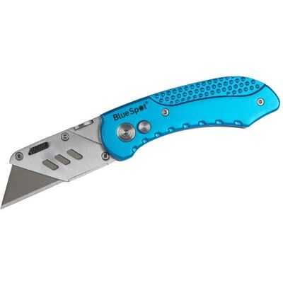 BlueSpot Tools 29024 Folding Utility Knife - Blue BlueSpot Tools 29024 Folding Utility Knife - Blue