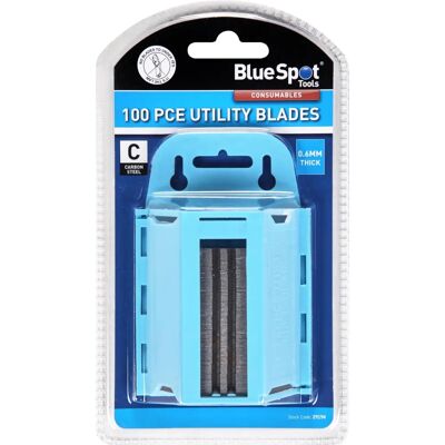 BlueSpot 100 Utility Blades - Fits Standard Knives BlueSpot 100 Utility Blades - Fits Standard Knives
