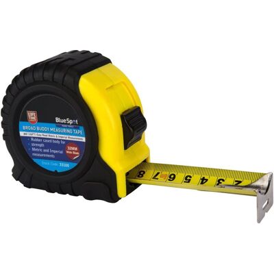 Mètre ruban BlueSpot Tools 33100 résistant aux chocs - Noir - 8m/26ft - Publicité Mètre ruban BlueSpot Tools 33100 résistant aux chocs - Noir - 8m/26ft - Publicité