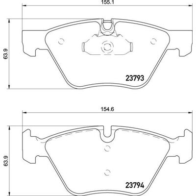 Don PCP1234 BMW Bremsbeläge Satz - Vorderachse Don PCP1234 BMW Bremsbeläge Satz - Vorderachse