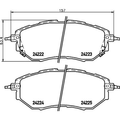 Don Subaru Model PCP1440 - Front Brake Pads Set Don Subaru Model PCP1440 - Front Brake Pads Set
