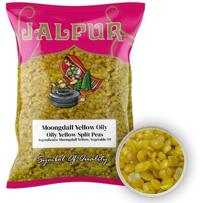 Jalpur - Moong Dall Oily - 200g - Jaune - Petits pois cassés - Publicité Jalpur - Moong Dall Oily - 200g - Jaune - Petits pois cassés - Publicité