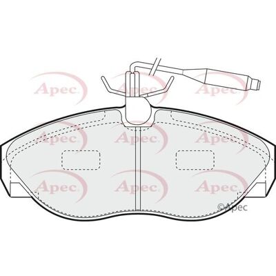 Apec Braking - Pad867 - Front - Wear Indicator - OE Quality - Brake Pads Apec Braking - Pad867 - Front - Wear Indicator - OE Quality - Brake Pads