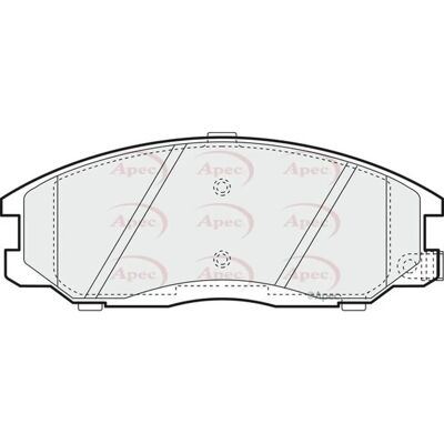 Apec Braking - Pad1163 - Front - Brake Pads Set Apec Braking - Pad1163 - Front - Brake Pads Set