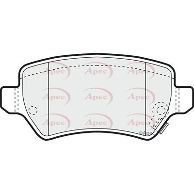 APEC - Pad1286 - 15mm - 95mm - Brake pad set APEC - Pad1286 - 15mm - 95mm - Brake pad set