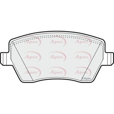 Apec - Pad1312 - 17mm - 116mm - Brake Pad Set Apec - Pad1312 - 17mm - 116mm - Brake Pad Set
