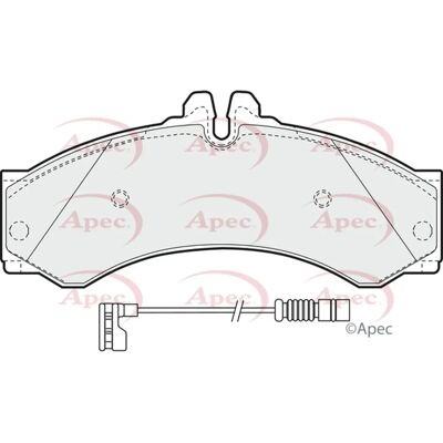Apec Braking - Pad1632 - Wear Indicator - Brake Pad Set Apec Braking - Pad1632 - Wear Indicator - Brake Pad Set