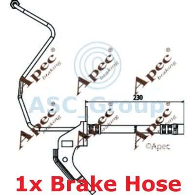 APEC Braking - Hos3707 - 230mm - Disc Brake Caliper Hose APEC Braking - Hos3707 - 230mm - Disc Brake Caliper Hose