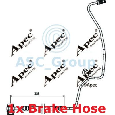 Apec Brake Hose Hos3768 - Brake Hose for VW Golf, Bora, Skoda Roomster Apec Brake Hose Hos3768 - Brake Hose for VW Golf, Bora, Skoda Roomster