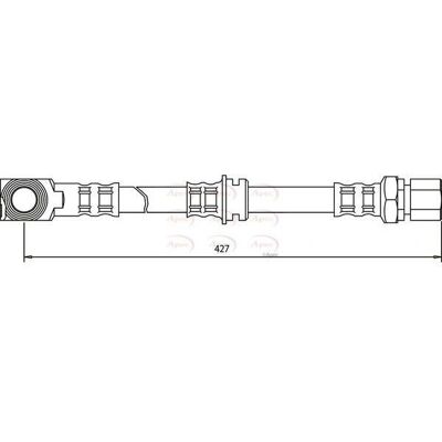 APEC - Hos3114 - 427mm - M10x1 Banjo - Brake Hose APEC - Hos3114 - 427mm - M10x1 Banjo - Brake Hose
