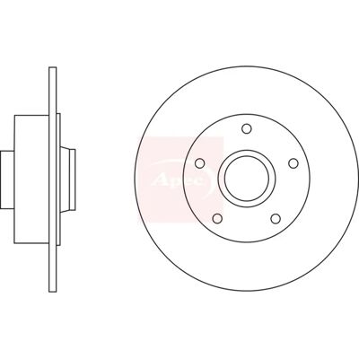 APEC Braking - DSK2871 - 260 mm - Solid OE Quality - Brake Disc APEC Braking - DSK2871 - 260 mm - Solid OE Quality - Brake Disc