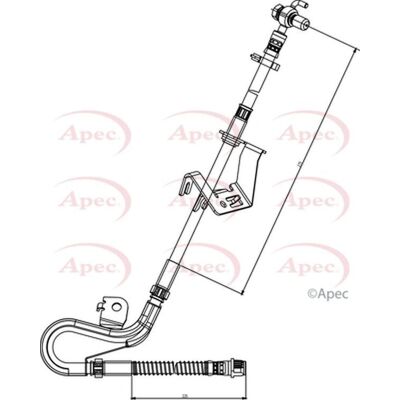 Apec Braking - Hos3839 - 275mm - Rubber - Brake hose Apec Braking - Hos3839 - 275mm - Rubber - Brake hose