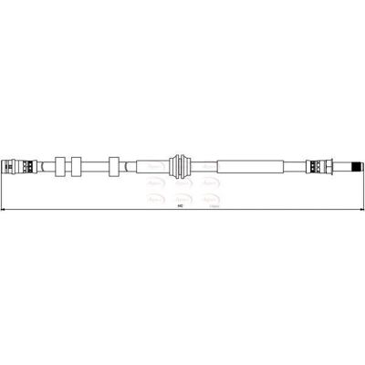 APEC - Hos3843 - Length 440mm - M10x1 - Brake Hose APEC - Hos3843 - Length 440mm - M10x1 - Brake Hose