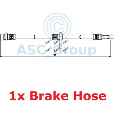 Apec Braking - Hos3861 - 490mm length - rubber hose - disc brake caliper - Brake hose Apec Braking - Hos3861 - 490mm length - rubber hose - disc brake caliper - Brake hose