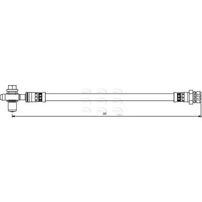 APEC - 1k0611775d - 265mm - VW Touran - Brake hose APEC - 1k0611775d - 265mm - VW Touran - Brake hose