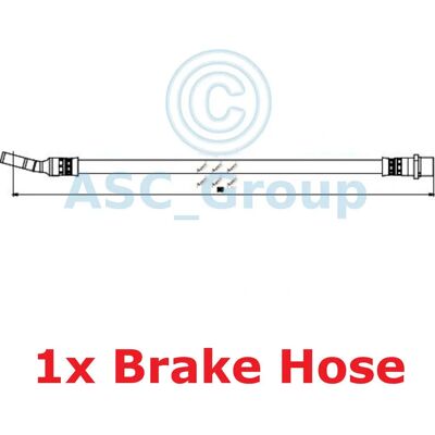 APEC Braking Hos3870 315mm Rubber Disc Brake Caliper Hose APEC Braking Hos3870 315mm Rubber Disc Brake Caliper Hose