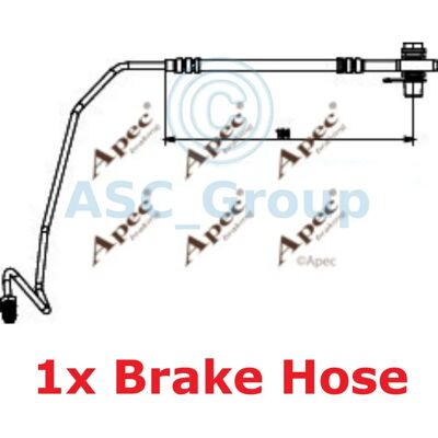 Apec Braking - Hos3872 - Disc brake caliper hose Apec Braking - Hos3872 - Disc brake caliper hose