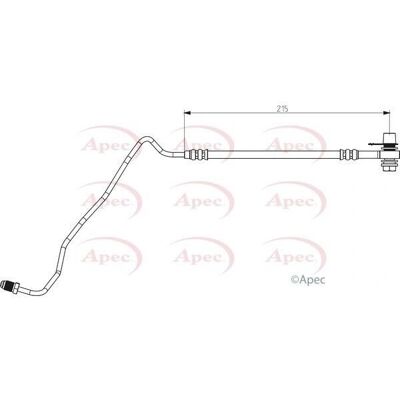 Apec Braking - Hos3881 - 215mm - Disc Brake Caliper Hose Apec Braking - Hos3881 - 215mm - Disc Brake Caliper Hose