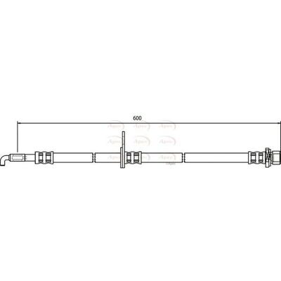 Apec Braking - Hos3527 - 600mm - Rubber Hose - Brake Hose Apec Braking - Hos3527 - 600mm - Rubber Hose - Brake Hose