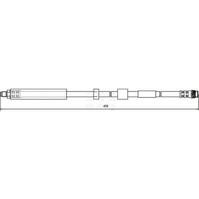 Apec - Hos3584 - 450mm M10x1 - Brake Hose Apec - Hos3584 - 450mm M10x1 - Brake Hose