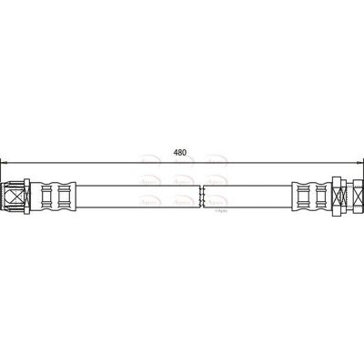 Apec Hos3619 Brake Hose Rear Left - Brake Hose Apec Hos3619 Brake Hose Rear Left - Brake Hose