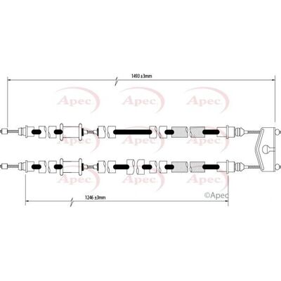 Apec - Cab1591 - Durable - Aftermarket - Brake Cable Apec - Cab1591 - Durable - Aftermarket - Brake Cable
