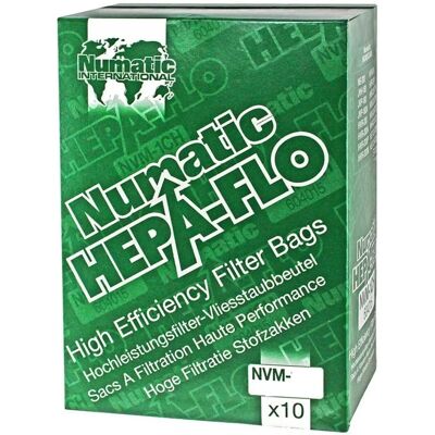 Numatic NVM-3BH Microfiber Stofzuigerzakken - 10 stuks voor 570 Numatic NVM-3BH Microfiber Stofzuigerzakken - 10 stuks voor 570