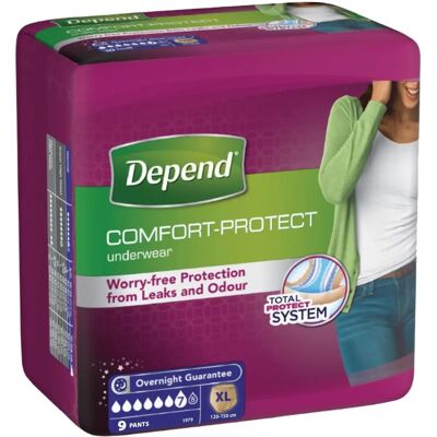 Depend Velké balení 9 kusů dámské inkontinenční spodní prádlo Depend Velké balení 9 kusů dámské inkontinenční spodní prádlo