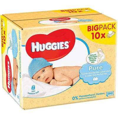 Huggies Pure Baby Wipes - Sensitive, 56 pcs Huggies Pure Baby Wipes - Sensitive, 56 pcs