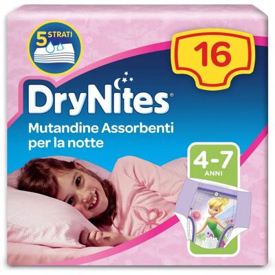 Huggies Drynites Sous-vêtements absorbants pour filles 4-7 ans - Sous-vêtements absorbants - Publicité Huggies Drynites Sous-vêtements absorbants pour filles 4-7 ans - Sous-vêtements absorbants - Publicité