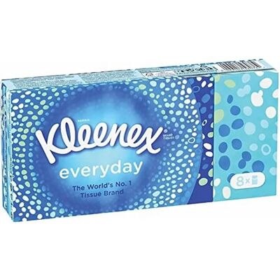 Kleenex Everyday Mouchoirs - Doux, Résistants, Pack de 8 - Publicité Kleenex Everyday Mouchoirs - Doux, Résistants, Pack de 8 - Publicité