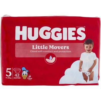 Značka Huggies Little Movers Velikost 5 Plenky - Plenky Značka Huggies Little Movers Velikost 5 Plenky - Plenky
