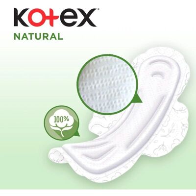 Kotex Natural Night Sanitary Towels - Max Comfort & Protection Kotex Natural Night Sanitary Towels - Max Comfort & Protection